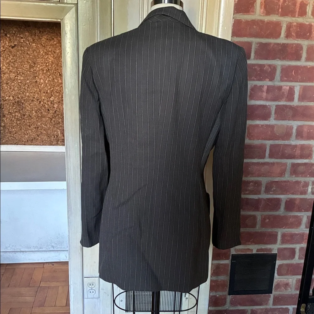 Dior Gray Pinstripe Blazer SIZE 10 VINTAGE